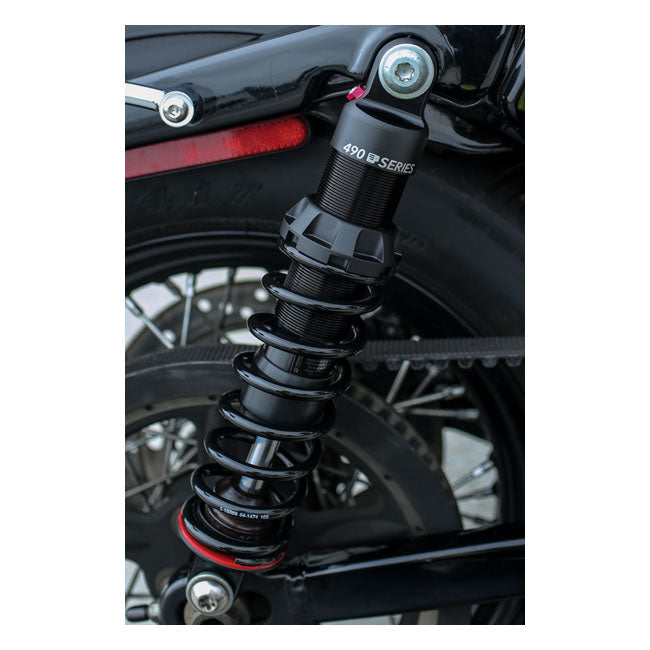Progressive Suspension 490 Sport Series Shock Set. 12.5". STD Duty. Black – 2006–2009 Dyna
