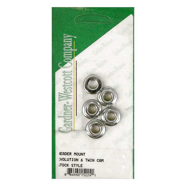 Gardner-Westcott Flange Nut Exhaust Mount Set – 1984–2026 Big Twin; 1986–2022 XL…