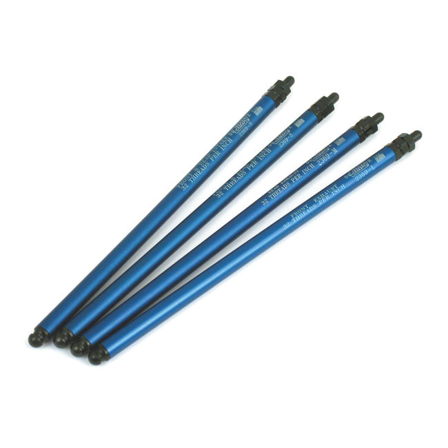 Shovelhead ''Slim JIMS'' Aluminum Adj. Pushrod Set – 1966–1984 Shovelhead with OEM Style…