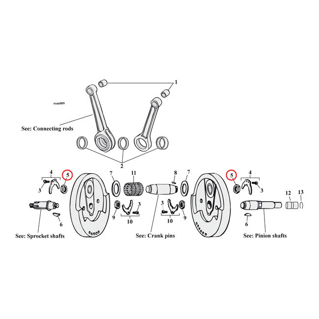 JIMS Crankpin Nut. 54-E81 XL – 54-E81 XL Sportster