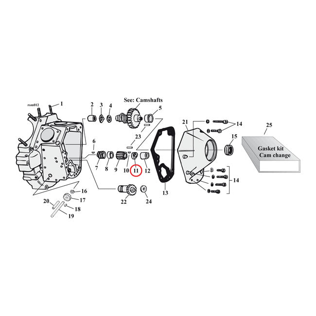 Jims Nut. Pinion Shaft Gear – 1954–1989 Big Twin