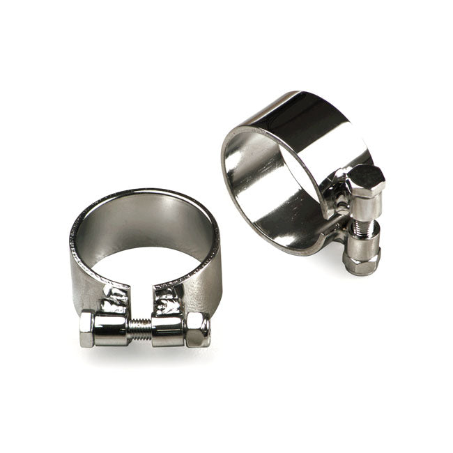 MCS XL Sportster Heavy Duty Extra Wide Header Clamps. Chrome – 1957–1985 XL Sportster