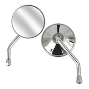 MCS 4" Round Custom Mirror, Right, 10mm. Chrome – Metric Threaded
