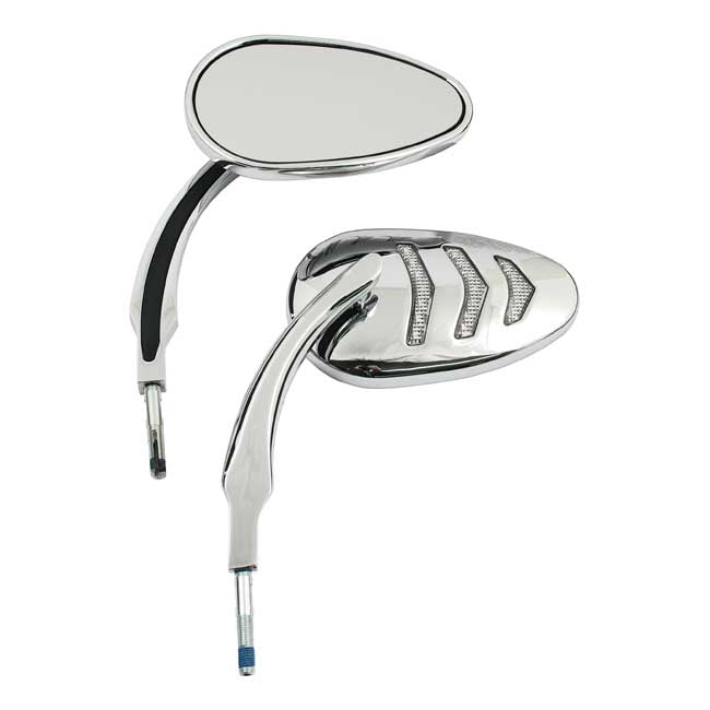 MCS LED Billet Turn Signal Mirror Set. Chrome