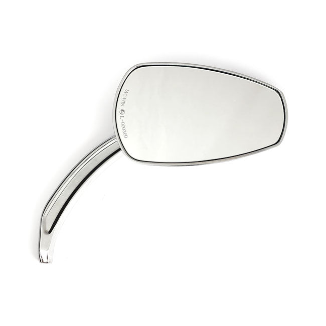 MCS Slipstream Mirror Set. Curved Stem, Chrome – Universal