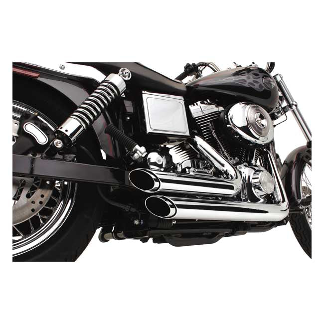 Vance & Hines 2-1/2" Shortshots Staggered Exh. Chrome – 1991–2005 Dyna