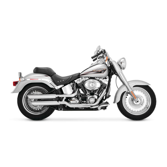 Vance & Hines Twin Slash 3" slip-ons 07-16 FLSTF; 10-16 FLSTFB Fatboy; 2007 Deuce