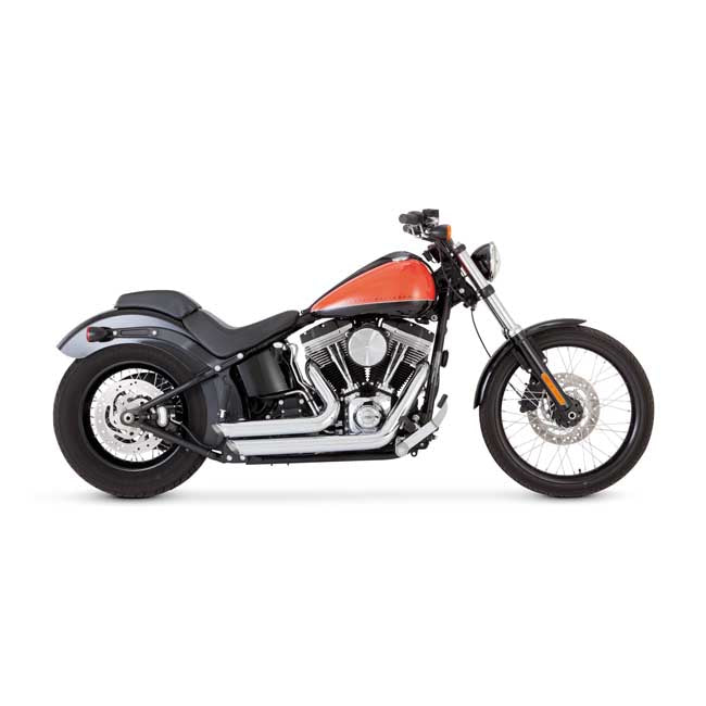 Vance & Hines 2-1/2" Shortshots Staggered Exh. Chrome – 2012–2017 Softail