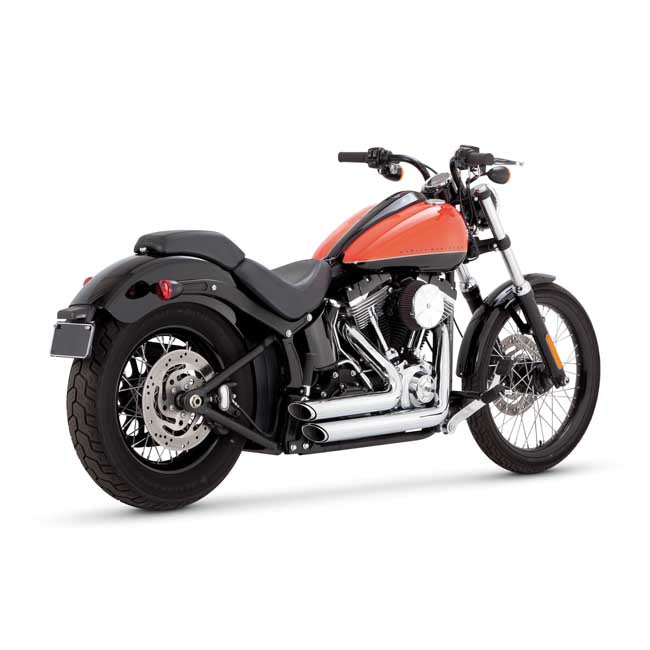 Vance & Hines 2-1/2" Shortshots Staggered Exh. Chrome – 2012–2017 Softail