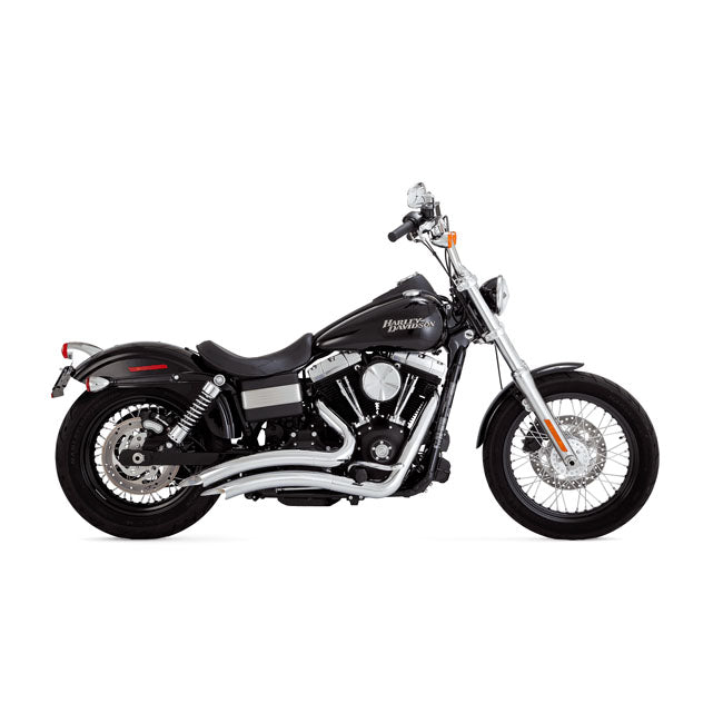 Vance & Hines 2-1/2" Big Radius 2-2 Exhaust. Chrome – 2006–2009 Dyna
