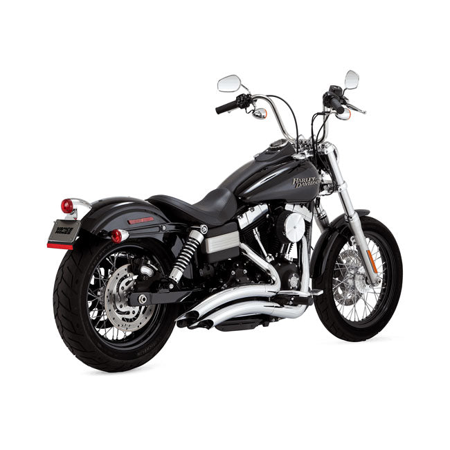 Vance & Hines 2-1/2" Big Radius 2-2 Exhaust. Chrome – 2006–2009 Dyna