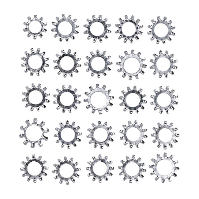 Gardner-Westcott Chrome External Lockwasher, #12 - 25 Pack
