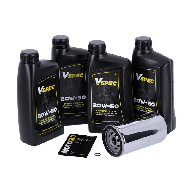 MCS Engine Oil Service Kit. 20W50 Synthetic – 1991–1998 Dyna