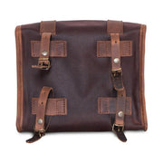 Longride ''Mini'' Waxed Cotton Saddlebag. Marron Brown