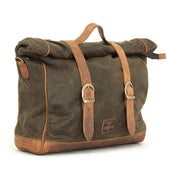 Longride ''Old Chopper'' Waxed Cotton Saddlebag. Khaki – Royal Enfield: Interceptor 650; Royal…