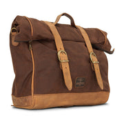 Longride ''Old Chopper'' Waxed Cotton Saddlebag. Marron Brown – Royal Enfield: Interceptor 650; Royal…