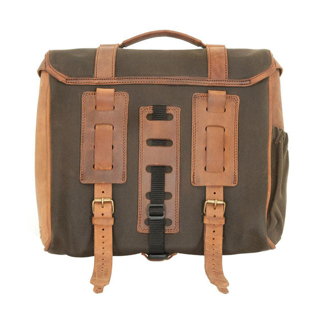 Longride ''Classic'' Waxed Cotton Saddlebag. Khaki – Universal