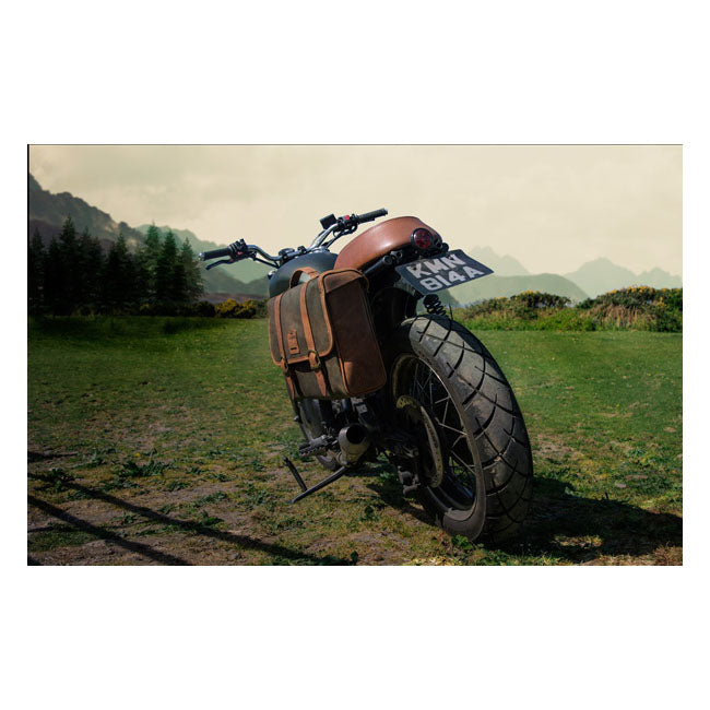 Longride ''Classic'' Waxed Cotton Saddlebag. Khaki – Universal
