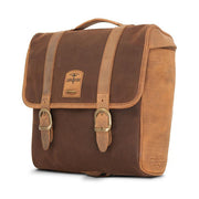 Longride ''Classic'' Waxed Cotton Saddlebag. Marron Brown – Universal
