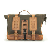 Longride ''Old Chopper'' Waxed Cotton Saddlebag. Khaki – Universal