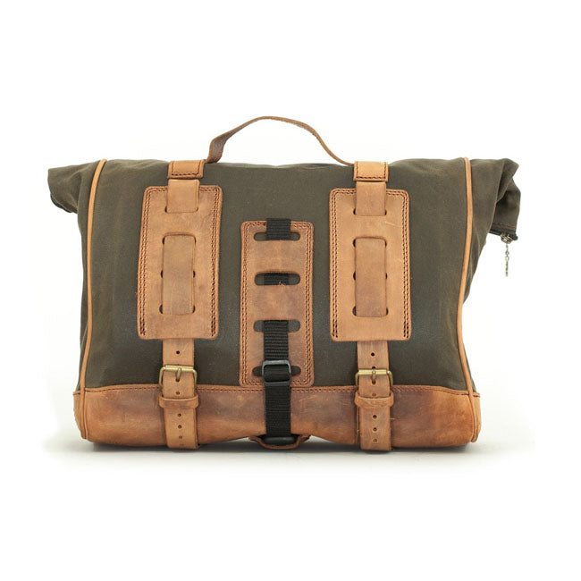 Longride ''Old Chopper'' Waxed Cotton Saddlebag. Khaki – Universal