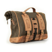 Longride ''Old Chopper'' Waxed Cotton Saddlebag. Khaki – Universal