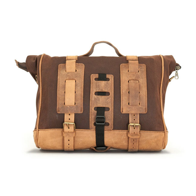 Longride ''Old Chopper'' Waxed Cotton Saddlebag. Marron Brown – Universal