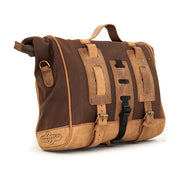 Longride ''Old Chopper'' Waxed Cotton Saddlebag. Marron Brown – Universal