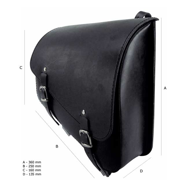Longride XL Sportster Frame Bag. Smooth, Black – 1982–2022 XL Sportster