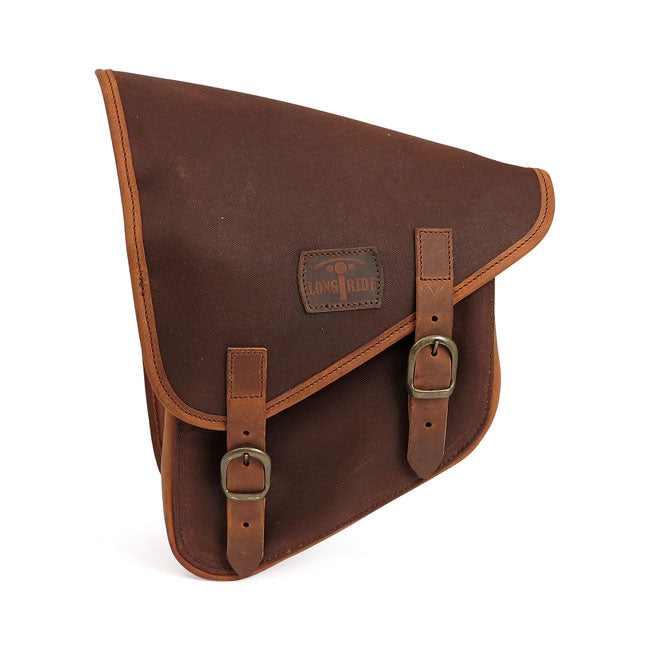 Longride Swingarm Bag. Brown, Waxed Cotton – 1984–2017 Softail