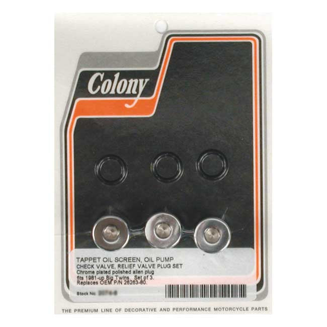 Colony Oil Pump & Crankcase Plug Set – 1981–1999 Big Twin