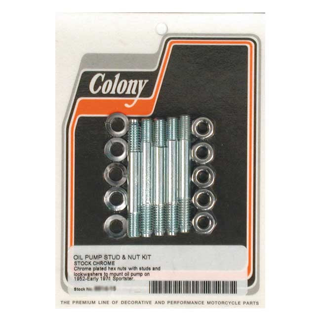 Colony Oil Pump Mount Kit OEM Style. Chrome – 52-E71 XL Sportster