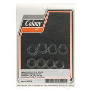 Colony Rocker Shaft End Nut Kit. Black – 1936–1947 Knucklehead