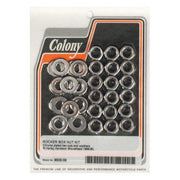 Colony Shovel Rocker Box Top Nut Kit. Chrome, OEM Style – 1966–1984 SHOVEL