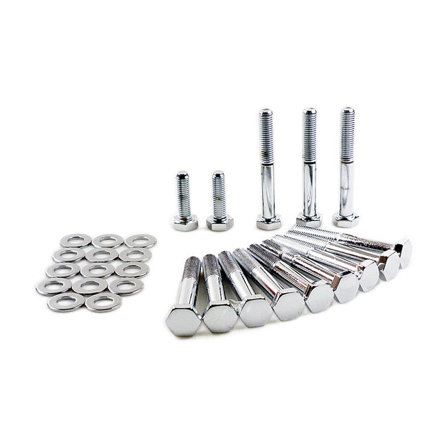 Colony Sportster Rocker Box Bolt Kit. Hex, Chrome – 1957–1976 Sportster