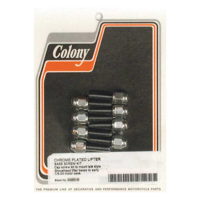 Colony Tappet Block Mount Kit. Cap Style, Chrome – 36-E76 Big Twin. With L1976–1984 Style…