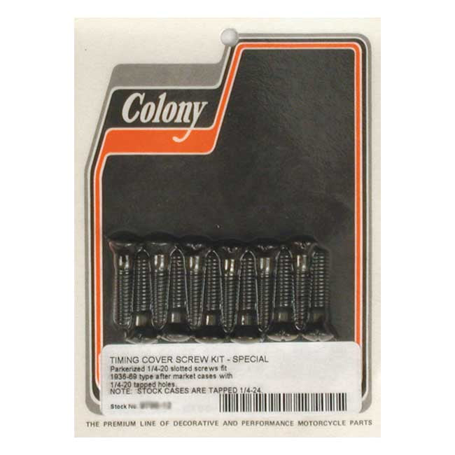 Colony Cam Cover Mount Kit, OEM Style. Black Parkerized – 1936–1969 Big Twin