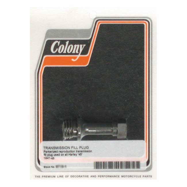Colony Transmission Oil Fill Plug. Black Parkerized – 1941–1973 45" (750cc) Flathead