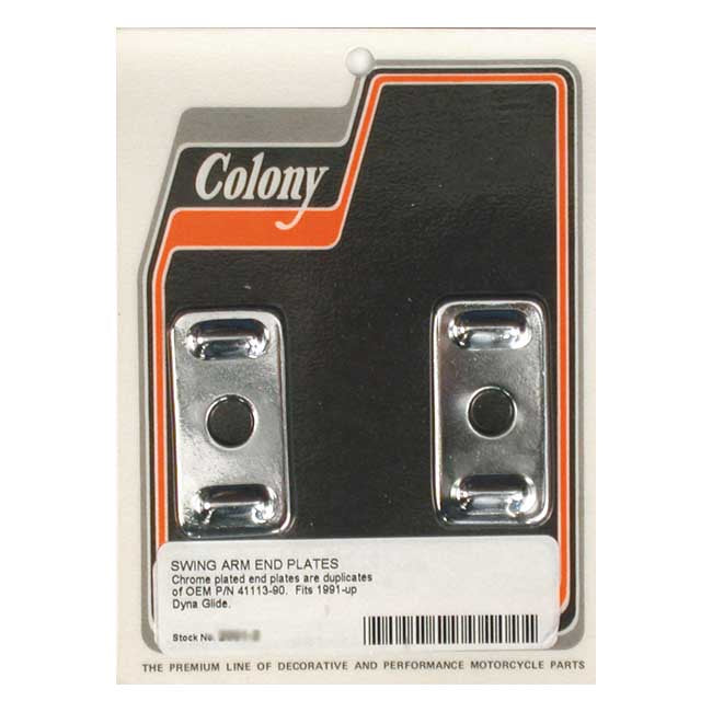 Colony Swingarm End Caps. Chrome – 1991–2005 Dyna