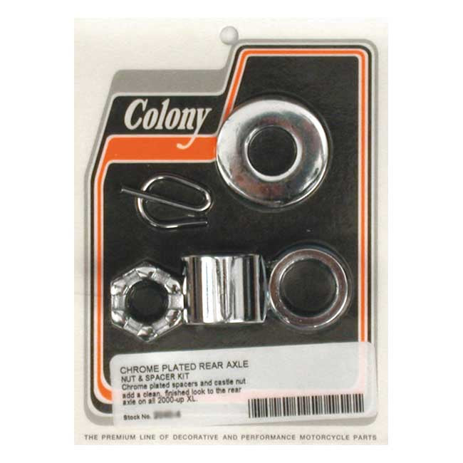 Colony Axle Spacer Kit Rear, Smooth – 2000–2003 XL Sportster