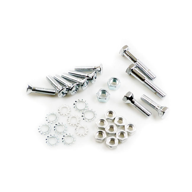 Colony Rear Fender Mount Kit. Chrome – 1958–1980 4-Speed FL; FLH