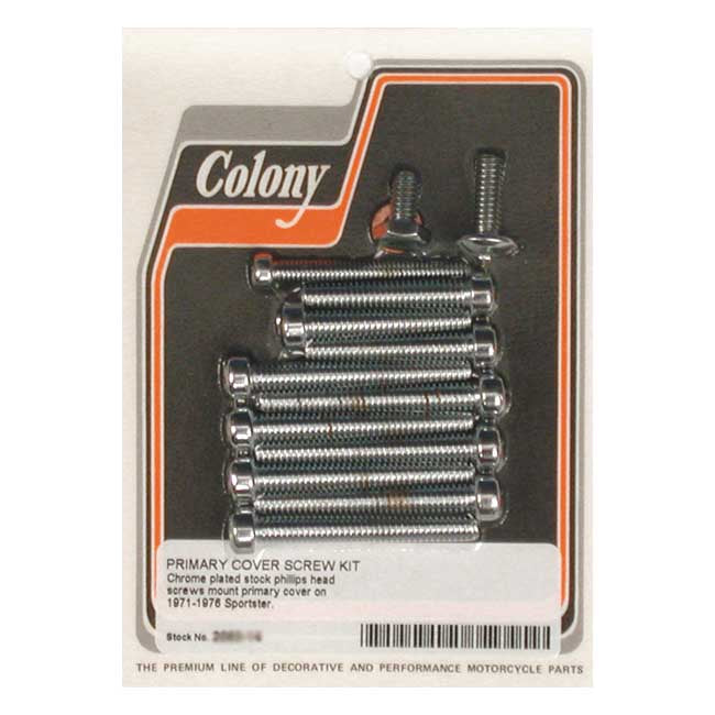 Colony Primary Mount Kit Phillips Head, Chrome – 1971–1976 XL Sportster
