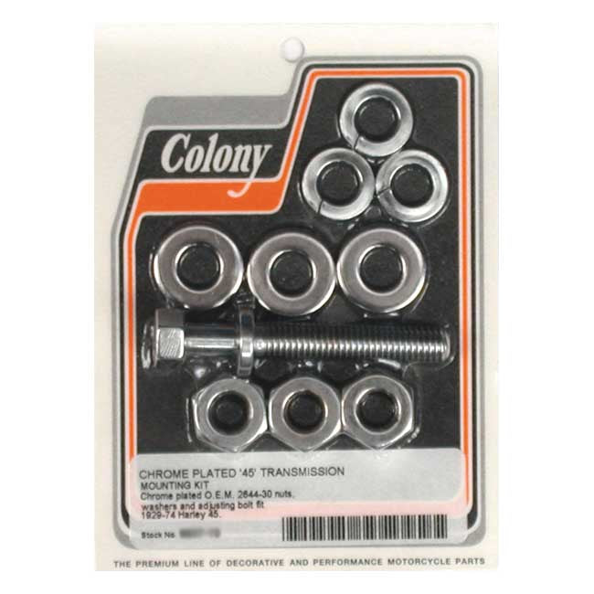 Colony Transmission Mount Kit. Chrome – 1929–1973 45" Flathead