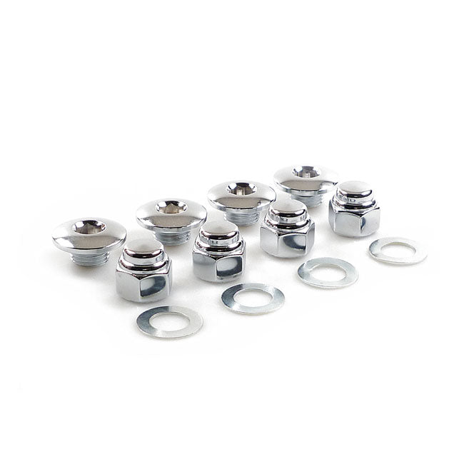 Colony Rocker Shaft Plug & Nut Kit. Buttonhead. Chrome – L1971–1984 Shovelhead; L1971–1985 XL…