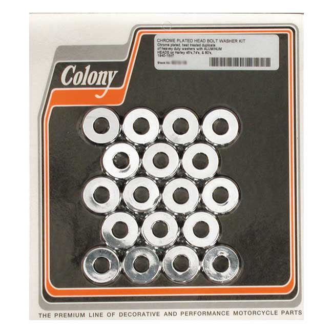Colony Head Bolt Washer Set. Chrome – 1940–1948 74"/80" Flathead; 1940–1957…