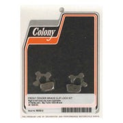 Colony Springer Fender Brace Clip Locks. Parkerized – 1936-52 EL/UL; 1941-52; WL/G