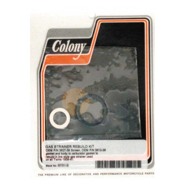 Colony Gas Strainer Rebuild Kit – 1939–1941 H-D