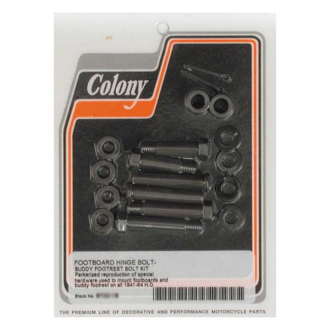 Colony Floorboard and Passenger Peg Mount Kit. Black – 1941–1964 H-D