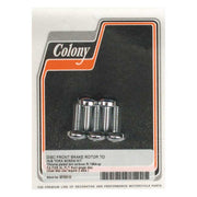 Colony Front Brake Rotor Bolt Kit. Chrome – Front: 1984–2015 FX; 1984–1994 FXR…