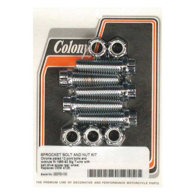 Colony Sprocket Bolt & Nut Kit – 1985–1992 Big Twin